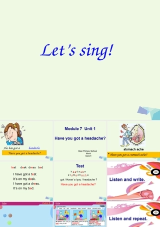 三年级英语上册 Unit 1 Have you got a headache课件1 外研版（一起）-外研版小学三年级上册英语课件