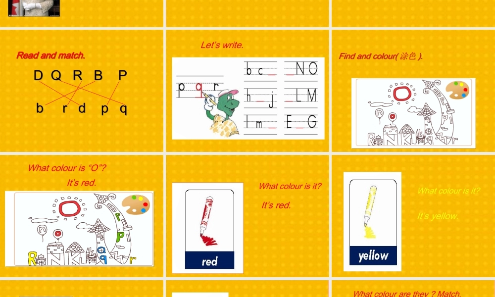 三年级英语上册 Unit 2 Friends and Colours Lesson lesson 10 red yellow blue green课件 冀教版（三起）-冀教版小学三年级上册英语课件