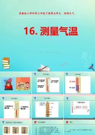 三年级科学下册 第五单元 观测天气 16 测量气温课件 苏教版-苏教版小学三年级下册自然科学课件
