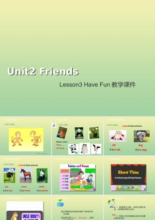 三年级英语上册 Unit 2 Friends Lesson 3 Have Fun教学课件 北师大版（三起）-北师大版小学三年级上册英语课件