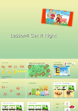 三年级英语上册 Unit 2 Friends Lesson 4 Get It Right教学课件 北师大版（三起）-北师大版小学三年级上册英语课件