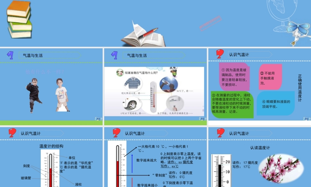 三年级科学下册 第五单元 观测天气 16 测量气温课件 苏教版-苏教级下册自然科学课件