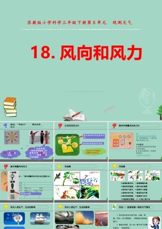 三年级科学下册 第五单元 观测天气 18 风力和风向课件1 苏教版-苏教版小学三年级下册自然科学课件