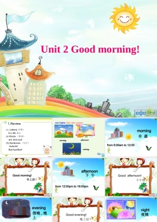 三年级英语上册 Unit 2 Good morning课件 湘少版-湘少版小学三年级上册英语课件