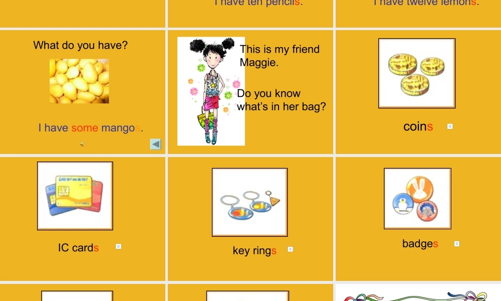 三年级英语上册 Unit 3 My favourite things Part A课件 深港版