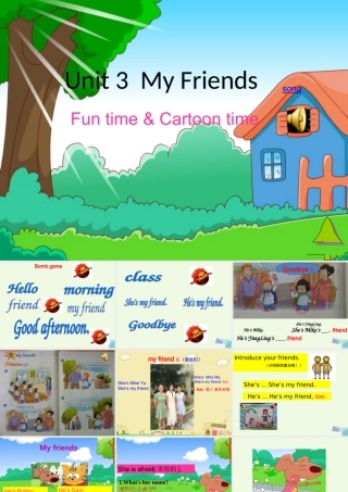 三年级英语上册 Unit 3 My friends（Fun time  Cartoon time）课件 苏教译林版-人教版小学三年级上册英语课件