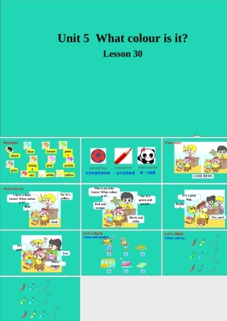 三年级英语上册 Unit 5 What colour is it Lesson 30课件+素材 人教精通版（三起）