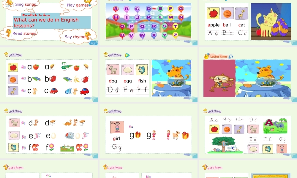 三年级英语上册 Unit 3 My friends（Letter time）课件 苏教译林版-人教版小学三年级上册英语课件