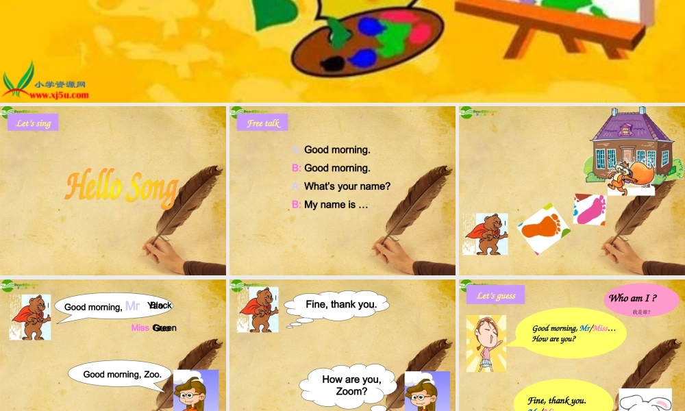 三年级英语上册 Unit 3 Part A Talk课件 人教PEP