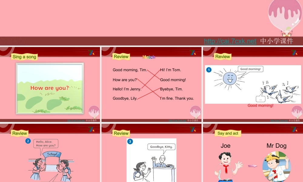 三年级英语上册 Unit 2 How are you（第3课时）课件 牛津上海版-牛津上海版小学三年级上册英语课件