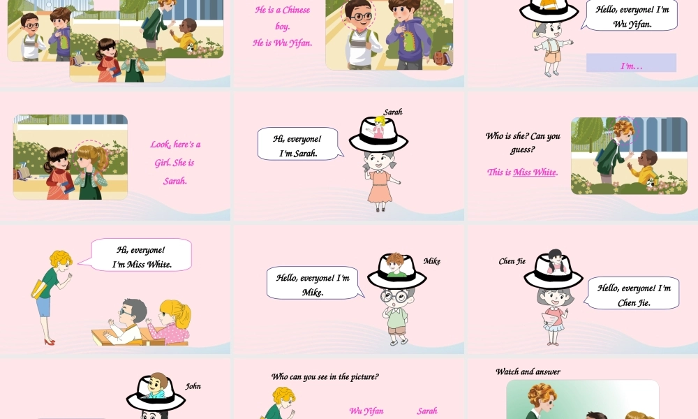 三年级英语上册 Unit 1 Hello Part A 第1课时上课课件+素材 人教PEP