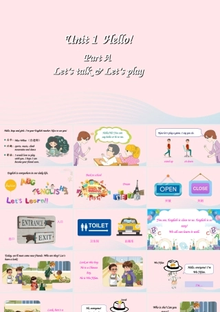 三年级英语上册 Unit 1 Hello Part A 第1课时上课课件+素材 人教PEP