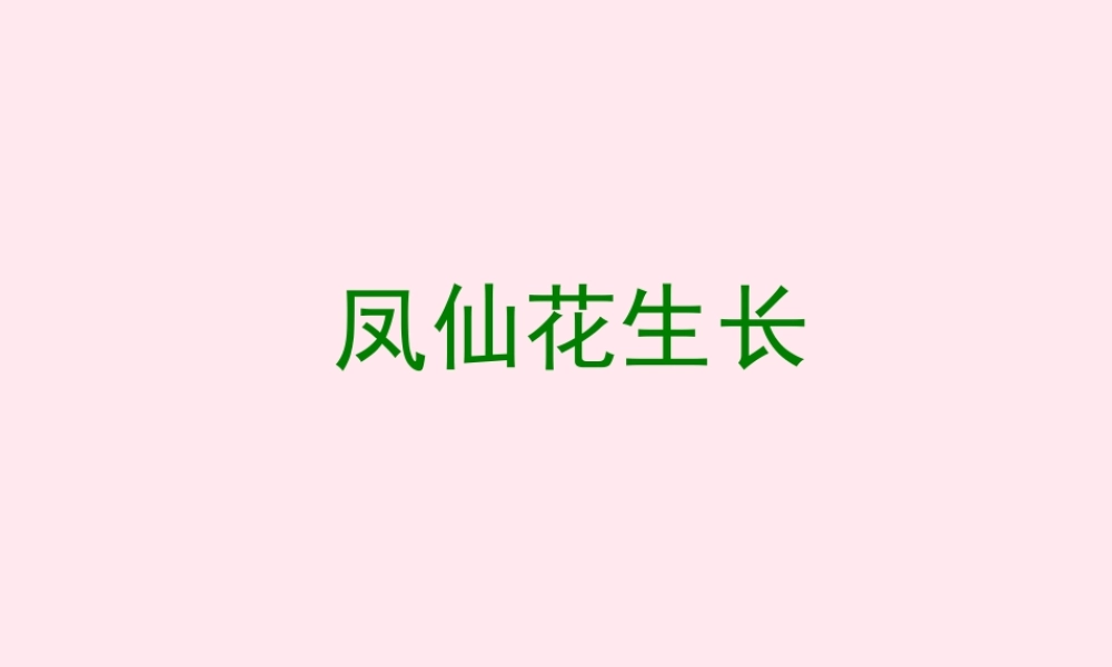 三年级科学下册 第一单元 第5课《凤仙花的一生》课件3 鄂教版-鄂教版小学三年级下册自然科学课件