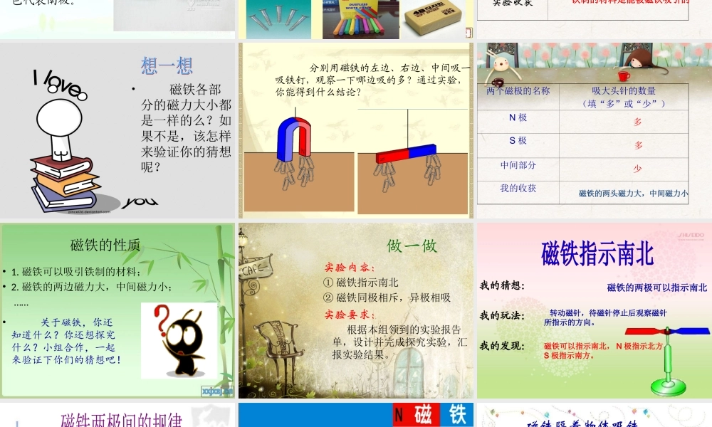 三年级科学下册 第一单元 第5课《有趣的磁铁》课件1 青岛版五四制-青岛版小学三年级下册自然科学课件