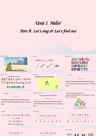 三年级英语上册 Unit 1 Hello Part A 第3课时上课课件+素材 人教PEP