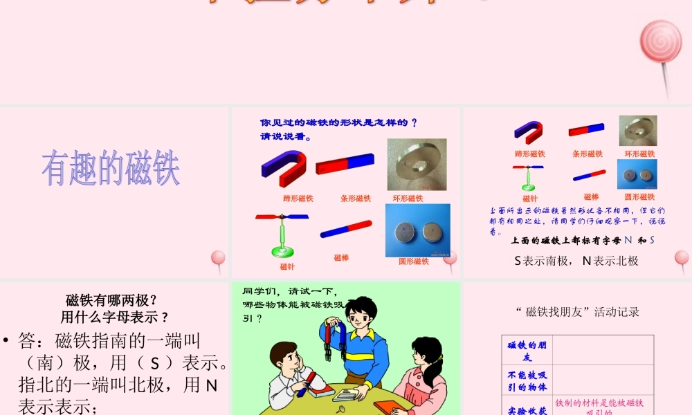 三年级科学下册 第一单元 第5课《有趣的磁铁》课件3 青岛版五四制-青岛版小学三年级下册自然科学课件