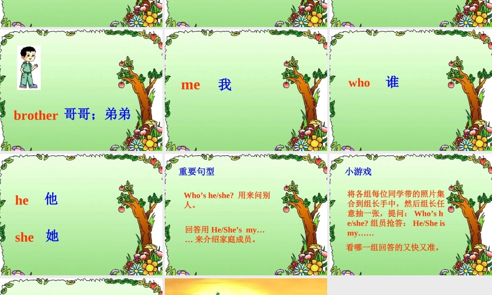 三年级英语上册 Unit 5 Who is he课件 湘少版-湘少版小学三年级上册英语课件