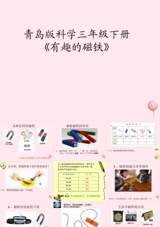 三年级科学下册 第一单元 第5课《有趣的磁铁》课件4 青岛版五四制-青岛版小学三年级下册自然科学课件