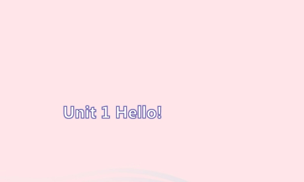 三年级英语上册 Unit 1 Hello Part A（第1课时）课件 人教PEP版-人教PEP小学三年级上册英语课件