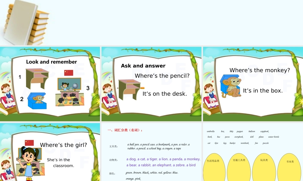 三年级英语上册 Unit 5(9)课件 苏教牛津版