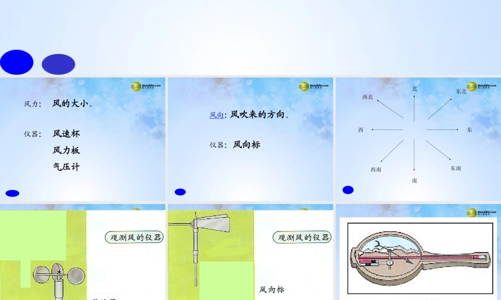 三年级科学下册 风的观测课件2 大象版