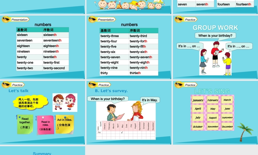 三年级英语上册 Unit 6 Birthdays（Lesson 2）课件 人教新起点-人教新起点小学三年级上册英语课件