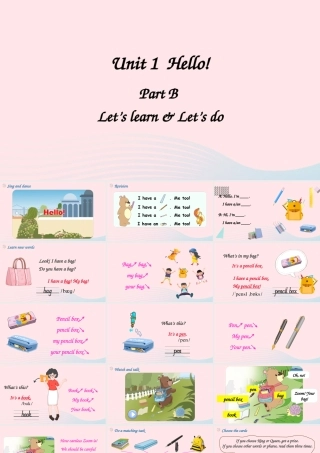 三年级英语上册 Unit 1 Hello Part B 第5课时上课课件+素材 人教PEP