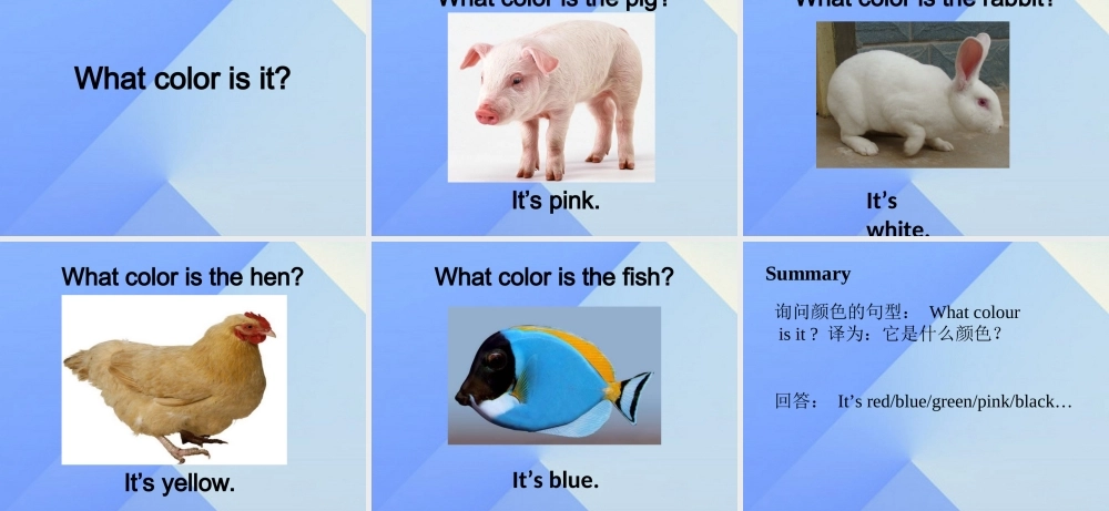 三年级英语上册 Unit 6 Colors Part B课件2 （新版）闽教版-闽教版小学三年级上册英语课件