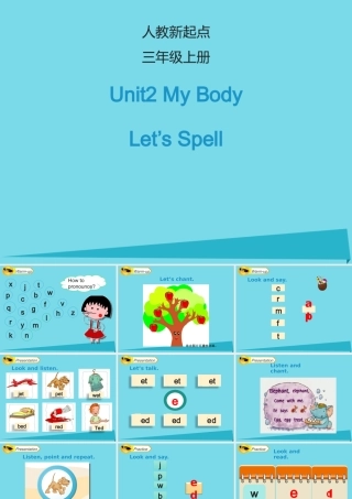 三年级英语上册 Unit 2 My Body（Let’s spell）课件 人教新起点-人教新起点小学三年级上册英语课件