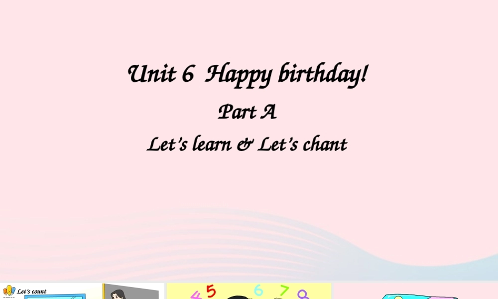 三年级英语上册 Unit 6 Happy birthday Part A 第1课时备用课件+素材 人教PEP