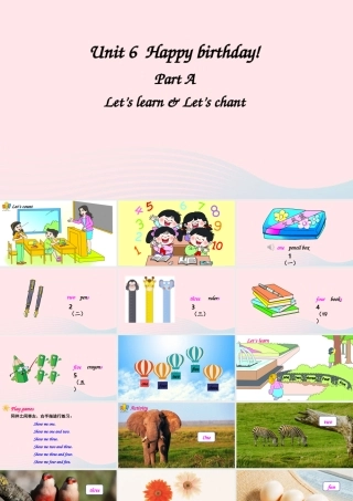 三年级英语上册 Unit 6 Happy birthday Part A 第1课时备用课件+素材 人教PEP