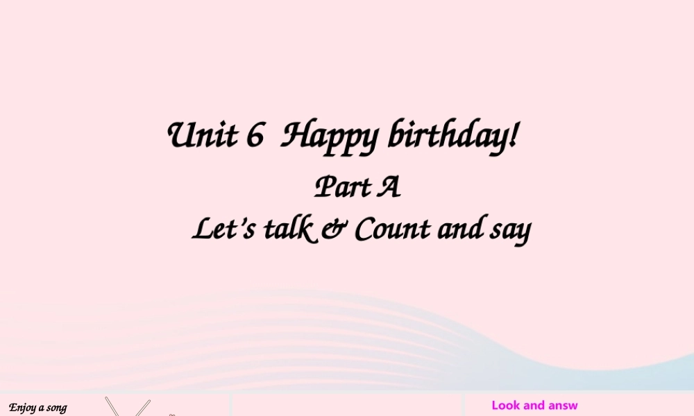 三年级英语上册 Unit 6 Happy birthday Part A 第1课时上课课件+素材 人教PEP