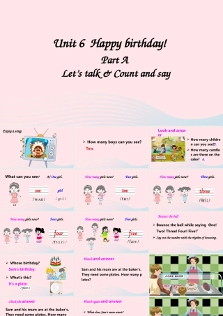 三年级英语上册 Unit 6 Happy birthday Part A 第1课时上课课件+素材 人教PEP