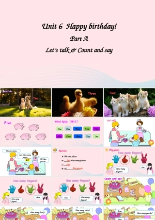 三年级英语上册 Unit 6 Happy birthday Part A 第2课时备用课件+素材 人教PEP