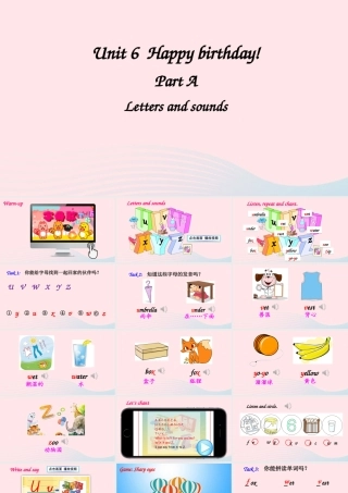 三年级英语上册 Unit 6 Happy birthday Part A 第3课时备用课件+素材 人教PEP