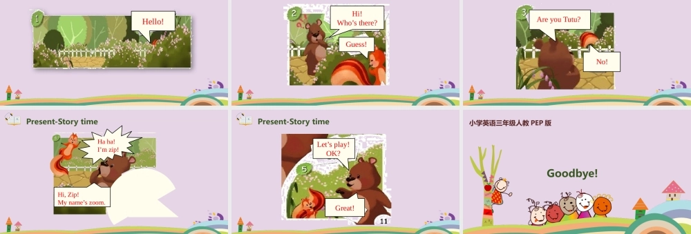 三年级英语上册 Unit 1 Hello part C Story time课件 人教PEP版-人教PEP小学三年级上册英语课件