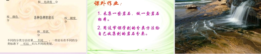 三年级科学下册《认识岩石》课件1 青岛版