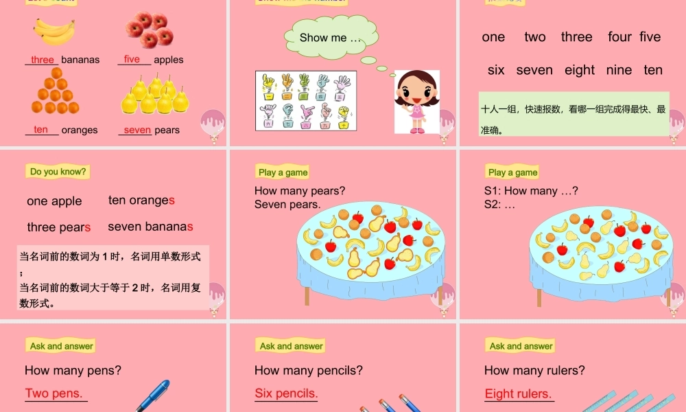 三年级英语上册 Unit 10 Numbers（第1课时）课件 牛津上海版-牛津上海版小学三年级上册英语课件
