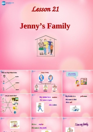 三年级英语上册 Unit 4 Family lesson 21 jenny’s family课件 冀教版（三起）-冀教版小学三年级上册英语课件