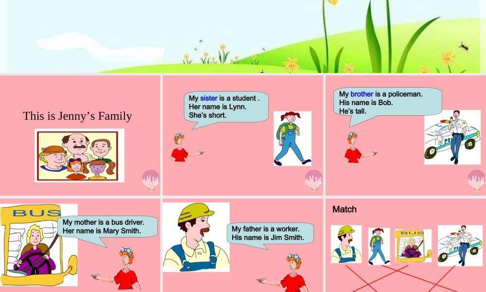 三年级英语上册 Unit 4 Family lesson 21 jenny’s family课件2 冀教版（三起）-冀教版小学三年级上册英语课件