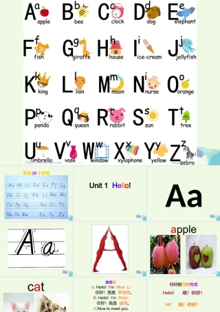 三年级英语上册 Unit 1 Hello课件 湘少版-湘少版小学三年级上册英语课件