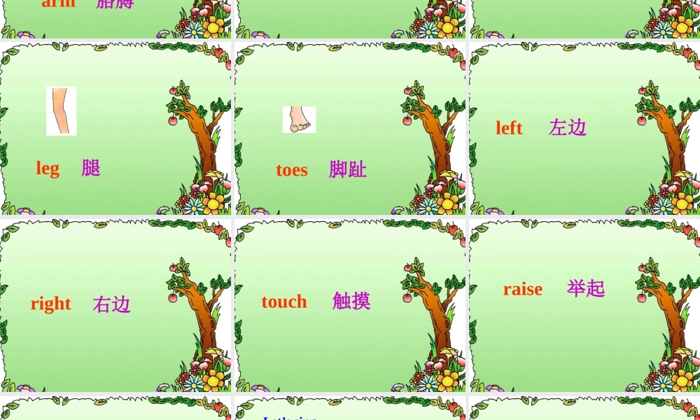 三年级英语上册 Unit 10 Touch your head课件 湘少版-湘少版小学三年级上册英语课件