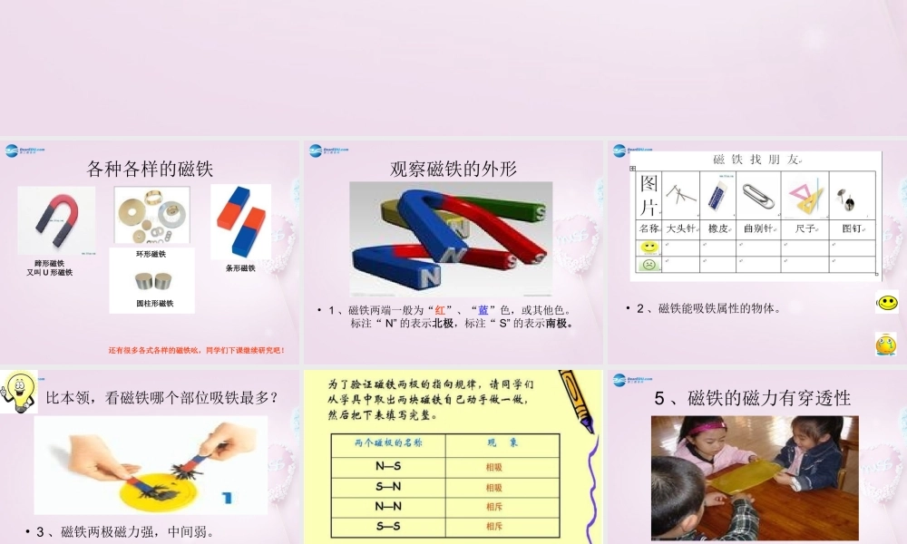 三年级科学下册《有趣的磁铁》课件1 青岛版