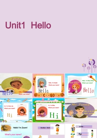 三年级英语上册 Unit 1 Hello课件1 人教PEP版-人教PEP小学三年级上册英语课件