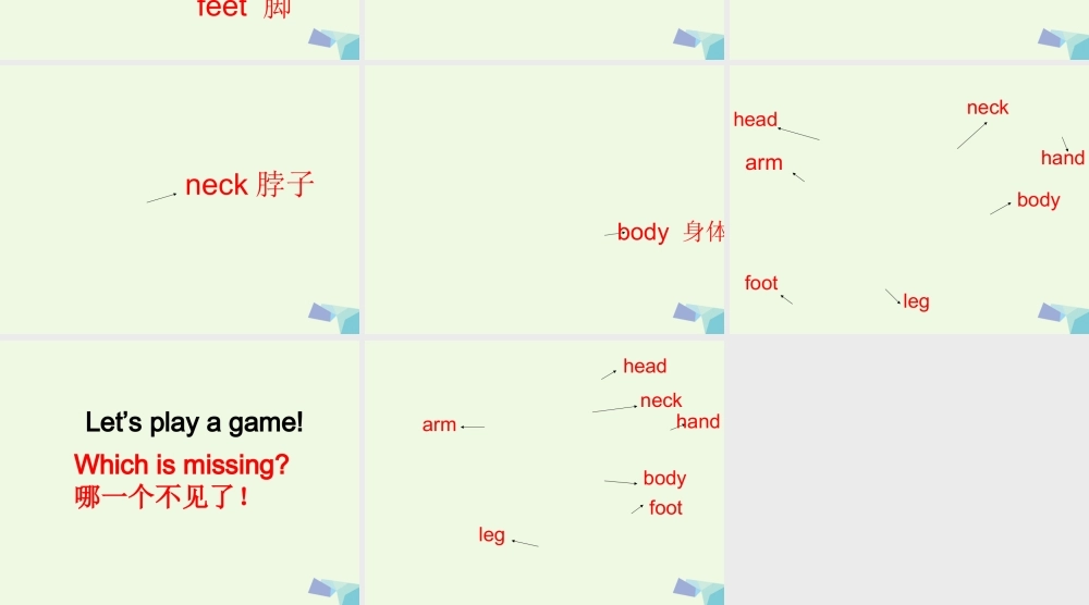 三年级英语上册 Unit 10 Touch yout head课件 湘少版-湘少版小学三年级上册英语课件