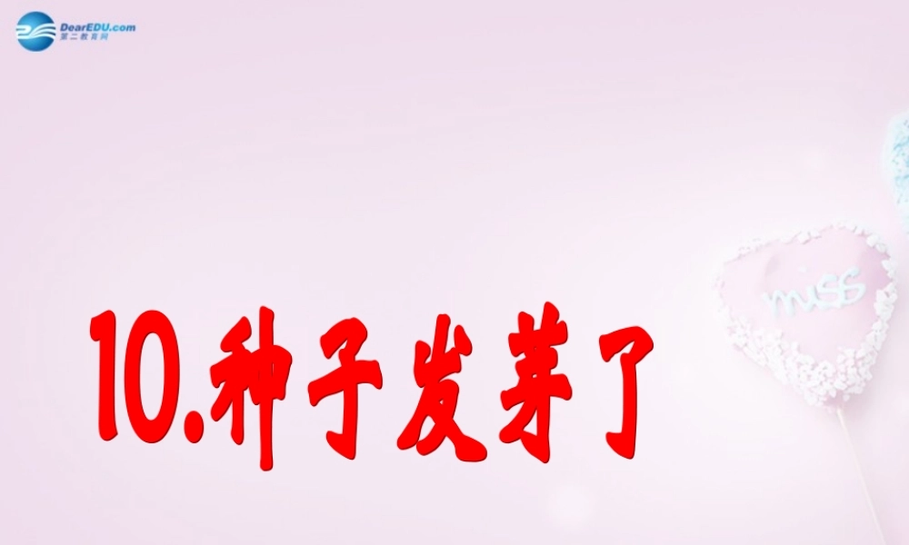 三年级科学下册《种子发芽了》课件3 青岛版