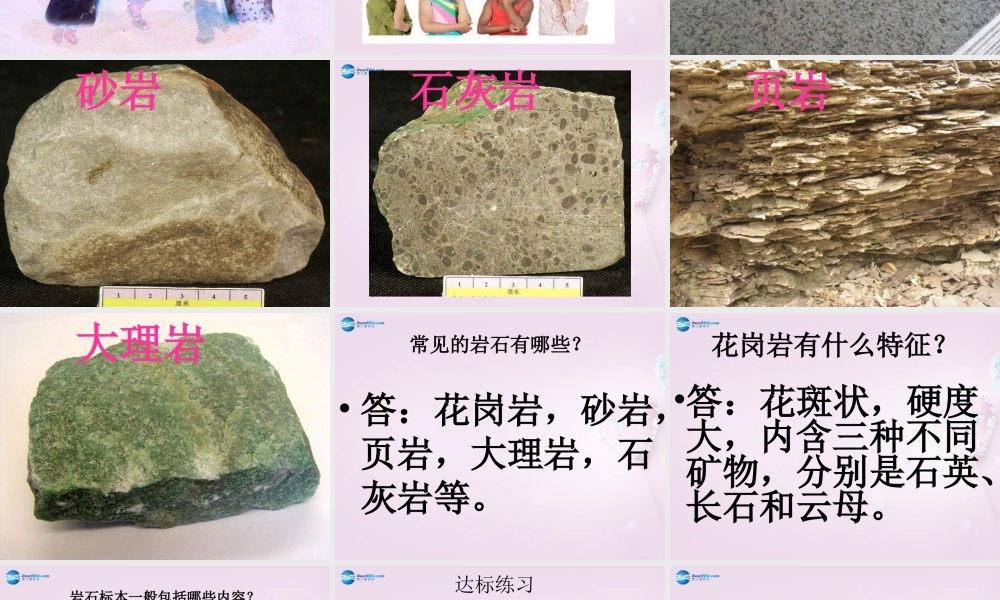 三年级科学下册《做个岩石百宝箱》课件1 青岛版