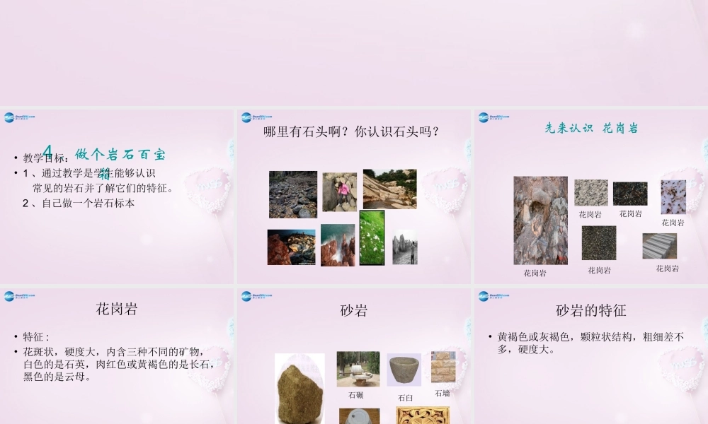 三年级科学下册《做个岩石百宝箱》课件2 青岛版