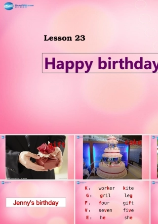 三年级英语上册 Unit 4 Family Lesson 23 Happy Birthday课件 冀教版（三起）-冀教版小学三年级上册英语课件