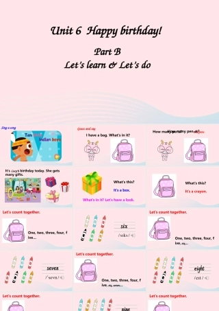 三年级英语上册 Unit 6 Happy birthday Part B 第5课时上课课件+素材 人教PEP